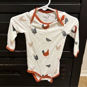 Kyte BABY Chick Print Long Sleeve Bodysuit